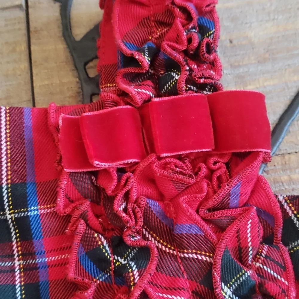 The Children's Place Red Plaid Christmas Dress 4T